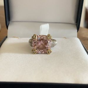 Judith ripka pink quartz ring